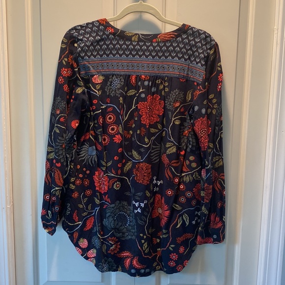 LOFT Multi Patterned Button Down Blouse - Picture 3 of 5